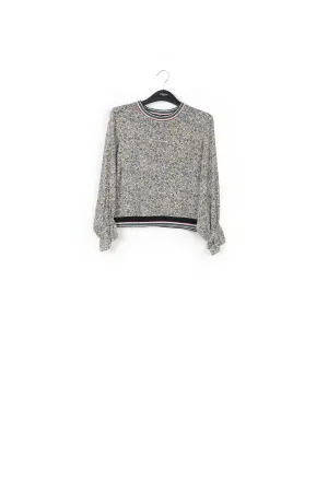 Top with frilled sleeves