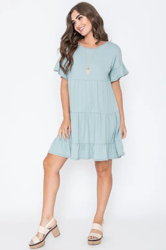 Triple Tiered Midi Dress