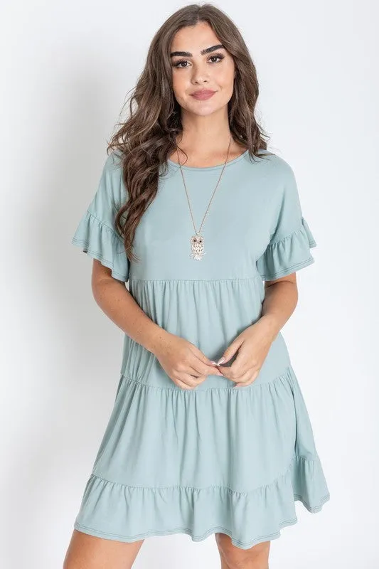 Triple Tiered Midi Dress