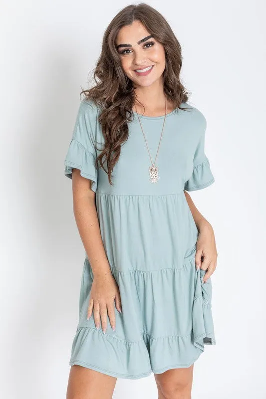 Triple Tiered Midi Dress