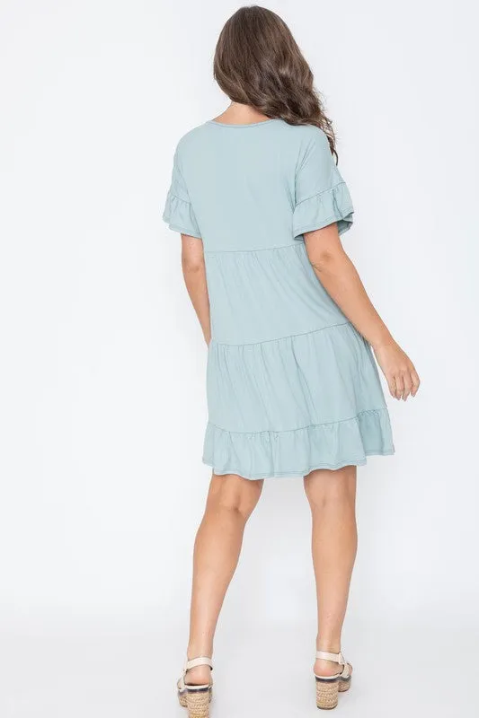 Triple Tiered Midi Dress