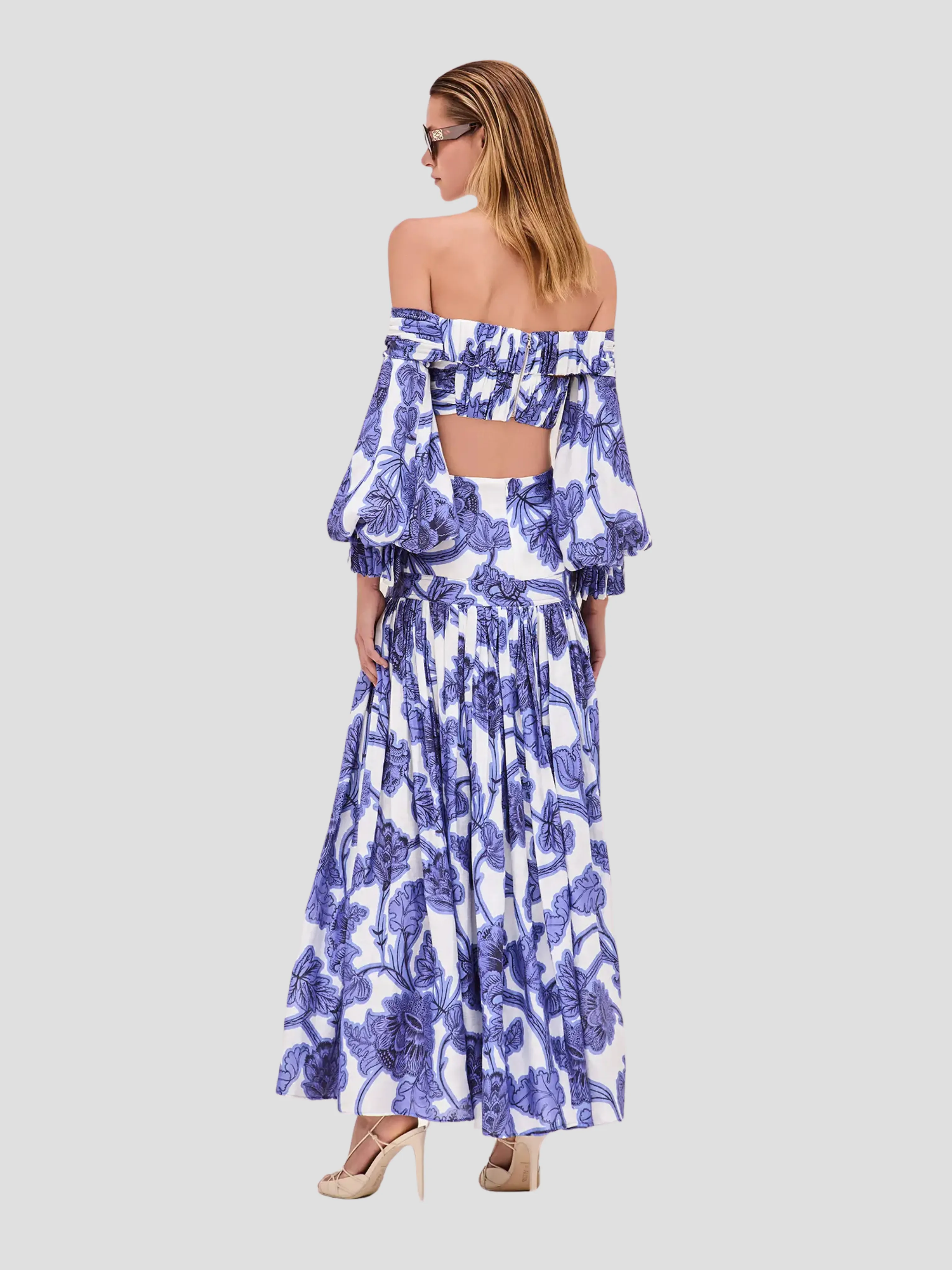 Trisha Floral Linen Crop Top