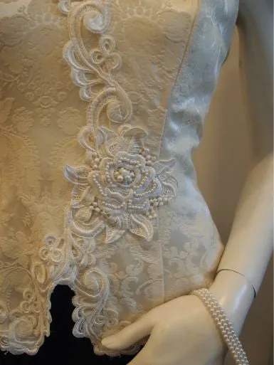 Tuxedo Lace Trim Vintage Halter Cocktail Dress In Black & White