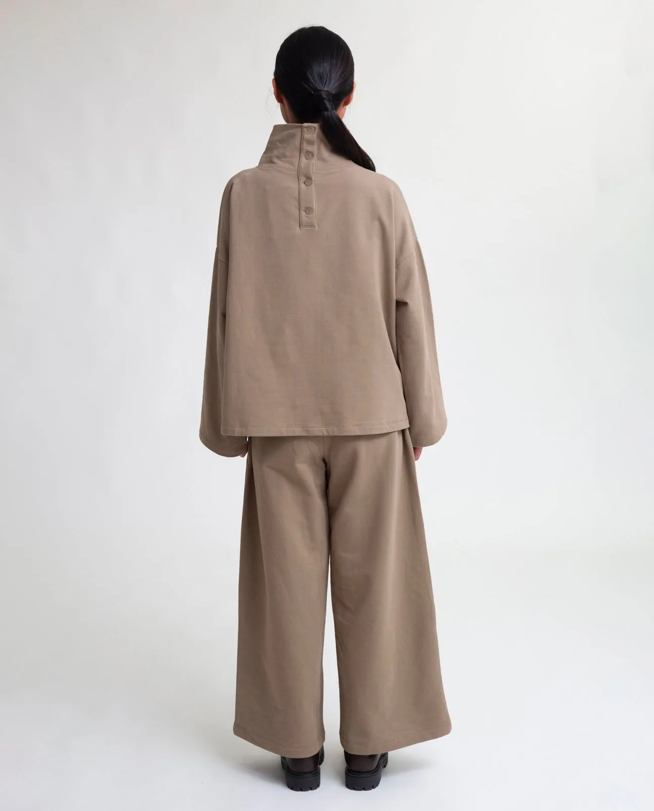 Ula Organic Cotton Sweatshirt In Lichen