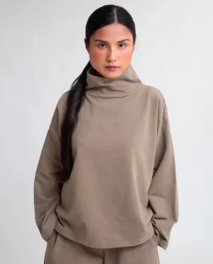 Ula Organic Cotton Sweatshirt In Lichen