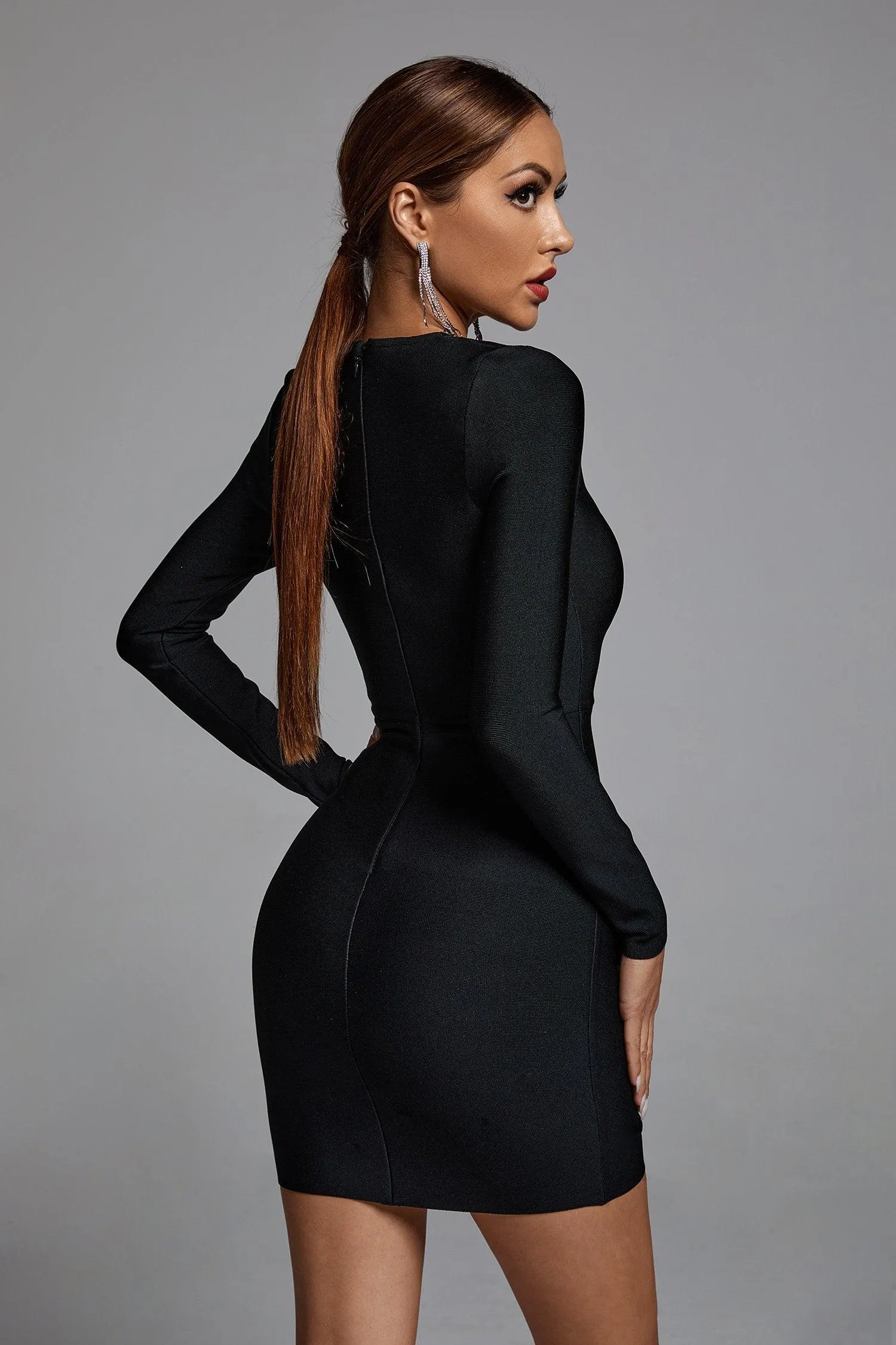 V Neck Mesh Mini Dress- Miss Molly brand