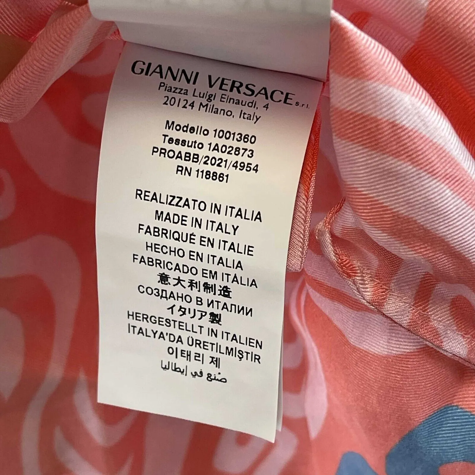 Versace Medusa Music Silk Pastel Pink & Blue Top - New w/ Tags