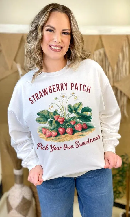 Vintage Strawberry Fruit Graphic Sweatsh