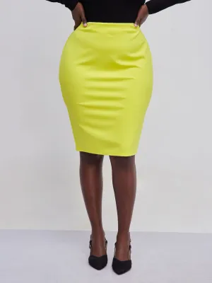 Vivo Basic Waridi Pencil Skirt - Yellow