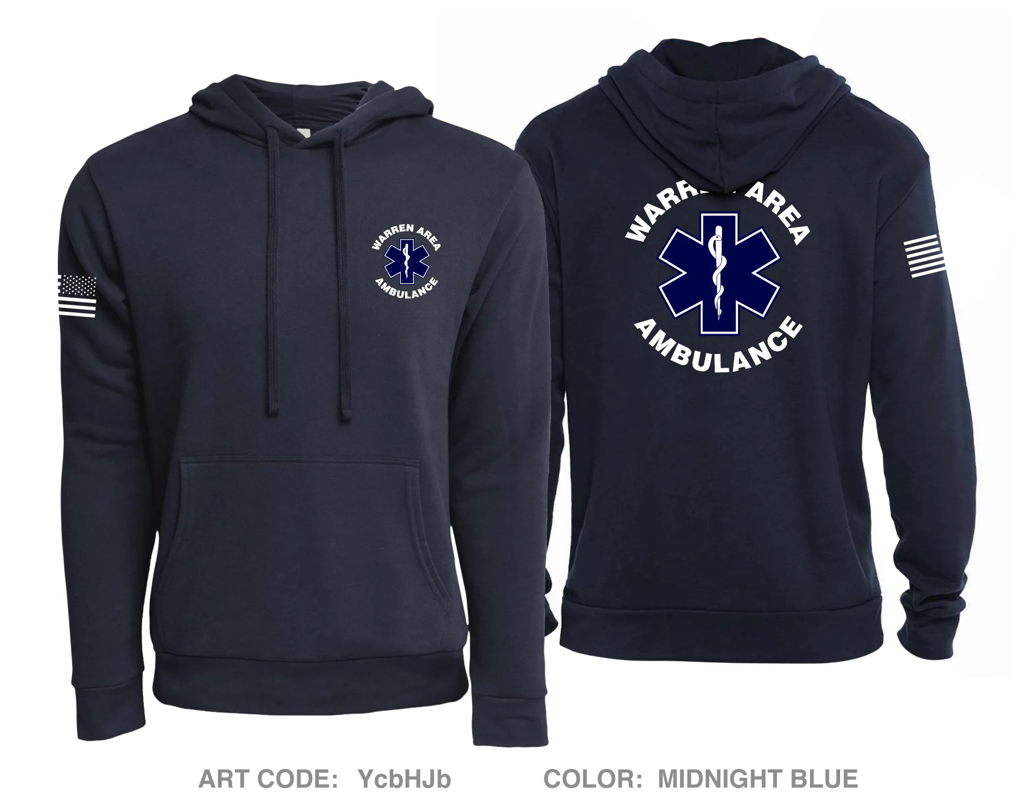 Warren Area Ambulance Comfort Unisex Hooded Sweatshirt - YcbHJb