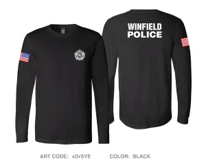 Winfield Police Department Comfort Unisex Cotton LS Tee - xDrSYE