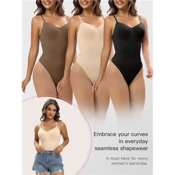 Women Shapewear Tummy Control Bodysuit Beige1