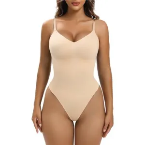 Women Shapewear Tummy Control Bodysuit Beige1