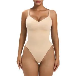 Women Shapewear Tummy Control Bodysuit Beige3