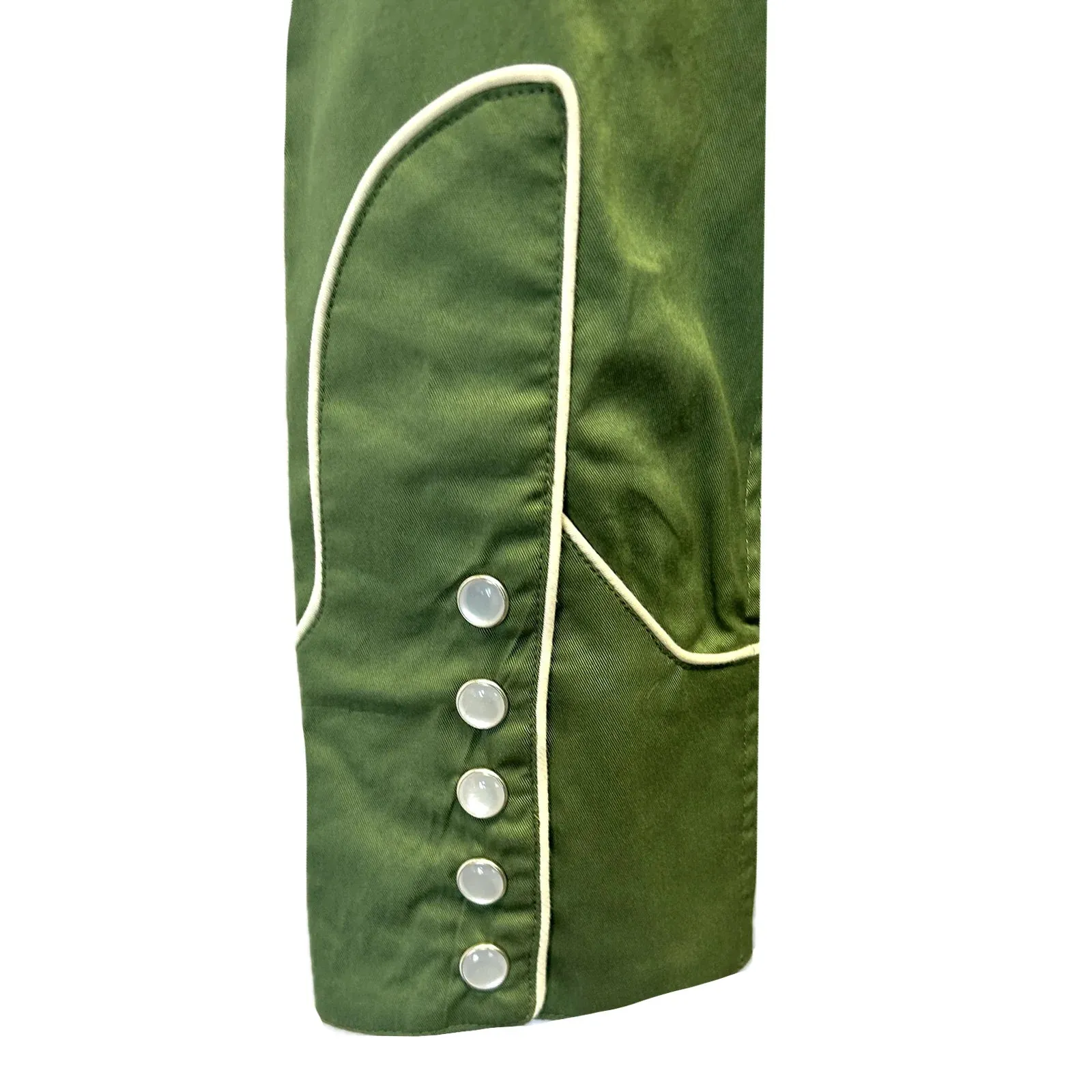 Women's Vintage Western Shirt Collection: Rockmount Green Steer Skull