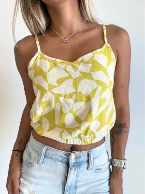 Yellow Linen Top